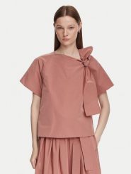 Weekend Max Mara Bluzka Recente 2625166071 Brązowy Regular Fit. Brązowe bluzki damskie Weekend Max Mara, bez wzorów, z syntetyku, bez kołnierzyka, bez ramiączek. Za 694.99 zł.