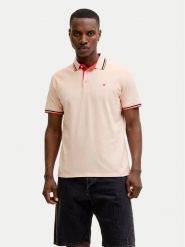 Jack & Jones Polo Paulos 12136668 Pomarańczowy jasny Regular Fit. Brązowe koszulki polo męskie Jack & Jones, m, bez wzorów, z bawełny, bez ramiączek. Za 149.99 zł.