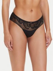 BOSS Stringi Peony 50545044 Czarny. Czarne stringi damskie Boss, l, bez wzorów, z syntetyku. Za 109.99 zł.