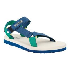 Sandały Damskie Vendeavour. Niebieskie sandały damskie Regatta, bez wzorów, z materiału, bez obcasa, bez zapięcia. Za 170.99 zł.