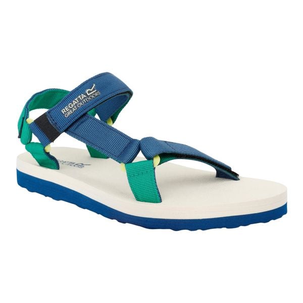 Sandały Damskie Vendeavour. Niebieskie sandały damskie Regatta, bez wzorów, z materiału, bez obcasa, bez zapięcia. Za 170.99 zł.