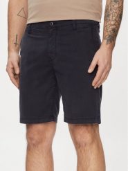 Guess Szorty materiałowe M4GD13 WG3OA Granatowy Chino Fit. Niebieskie spodnie materiałowe męskie Guess, m, z aplikacjami, z bawełny. Za 419.99 zł.