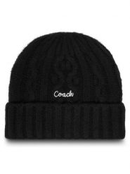 Coach Czapka CCL47 Czarny. Czarne czapki i kapelusze damskie Coach, na zimę, bez wzorów, z poliesteru. Za 259.99 zł.