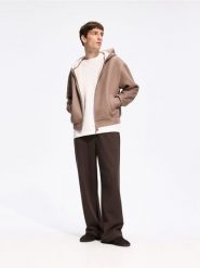 Bluza z kapturem - beżowy. Brązowe bluzy męskie Reserved, l, bez wzorów, z bawełny, z kapturem. Za 139.99 zł.