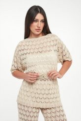 Sweter damski ażurowy TWINSET U&B. Swetry damskie Twinset U&B, xs, w ażurowe wzory, bez kołnierzyka, bez ramiączek, bez kaptura. Za 759.00 zł.