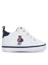 Polo Ralph Lauren Sneakersy RL06180101 Biały. Białe buty sportowe chłopięce Polo Ralph Lauren, bez wzorów, ze skóry, bez zapięcia. Za 369.99 zł.