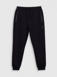 4F Spodnie dresowe joggery męskie - czarne L. Czarne spodnie sportowe męskie 4f, l, bez wzorów, z dresówki, trekkingowe. Za 189.99 zł.