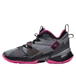 Buty do chodzenia męskie Nike Jordan Why Not ZER03. Szare buty sportowe męskie Nike, z materiału, za kostkę, bez zapięcia, do koszykówki. Za 855.00 zł.