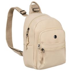 Plecak damski Peterson PTN CSM-12 beżowy. Brązowe plecaki damskie Peterson, bez wzorów. Za 99.99 zł.