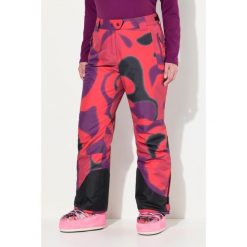 Damskie Spodnie narciarskie HYPRAR wodoodporne paski na rzep. Czerwone spodnie snowboardowe damskie Ulla Popken, na zimę, plus size, bez wzorów, z materiału, sportowe, narciarskie. Za 639.99 zł.