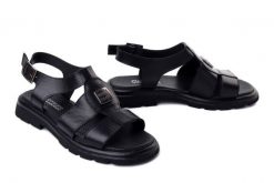Artiker Relaks 58C2538 czarny, sandały damskie. Czarne sandały damskie Artiker Relaks, bez wzorów, bez obcasa, bez zapięcia. Za 207.92 zł.