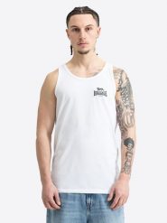 Tank top Lonsdale Dolton. Białe t-shirty męskie Lonsdale, l, bez wzorów, z bawełny, bez kołnierzyka. Za 138.50 zł.