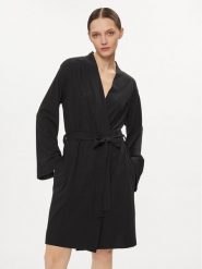 Calvin Klein Underwear Szlafrok 000QS7185A Czarny. Czarne szlafroki damskie Calvin Klein Underwear, s, bez wzorów, z bawełny, bez ramiączek, bez kaptura. Za 569.99 zł.