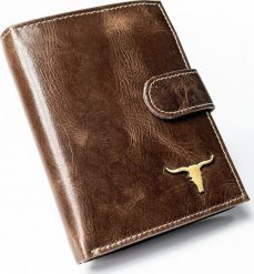 Buffalo Wild Portfel męski w stylu cargo, skórzany portfel Buffalo Wild. Portfele męskie BUFFALO WILD, bez wzorów. Za 110.88 zł.
