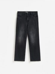 Jeansy bootcut z efektem sprania - czarny. Czarne jeansy męskie Reserved. Za 159.99 zł.