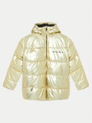 Karl Lagerfeld Kids Kurtka zimowa Z30234 D Złoty Regular Fit. Żółte buty zimowe dziewczęce Karl Lagerfeld Kids, bez wzorów, z syntetyku, bez zapięcia. Za 529.99 zł.