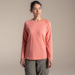 Koszulka damska Craghoppers NosiLife Nour. Brązowe t-shirty damskie Craghoppers, bez wzorów, bez kołnierzyka. Za 229.99 zł.