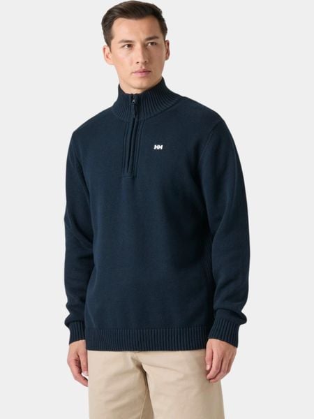 Sweter Męski Helly Hansen Smoegen 1/2 Zip. Niebieskie swetry przez głowę męskie Helly Hansen, na jesień, m, bez wzorów, z bawełny, bez kołnierzyka. Za 559.00 zł.