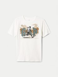 Gap T-Shirt 544192-00 Biały Regular Fit. Białe t-shirty dla chłopców GAP, bez wzorów, z bawełny, bez ramiączek. Za 49.99 zł.