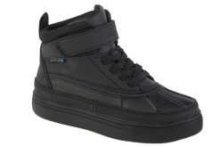 Buty sportowe Sneakersy chłopięce, Skechers City Point - Merlox. Czarne trampki i tenisówki chłopięce Skechers, bez wzorów, z materiału, sportowe, bez zapięcia. Za 199.99 zł.