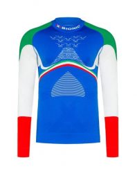 Koszulka termoaktywna męska X-Bionic Energy Accumulator 4.0 Patriot Italy. Niebieskie koszulki sportowe męskie X Bionic, l, bez wzorów, z dzianiny, bez kołnierzyka, bez ramiączek, na fitness i siłownię. Za 420.00 zł.