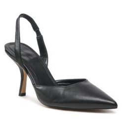 Sandały Jenny Fairy. Czarne klapki damskie Jenny Fairy, bez wzorów, bez obcasa, na szpilce, bez zapięcia. Za 159.99 zł.