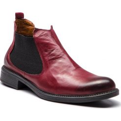 Sztyblety LANQIER - 43A609 Bordowy. Czerwone botki męskie Lanqier, z materiału. Za 259.00 zł.