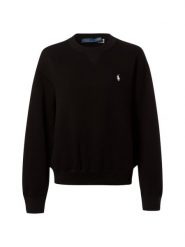 Polo Ralph Lauren Bluza Kobiety Materiał dresowy czarny, M. Czarne bluzy damskie Polo Ralph Lauren, m, bez wzorów, z dresówki, bez kaptura. Za 599.95 zł.