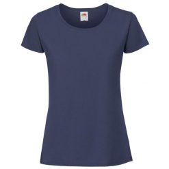 Koszulka Damska Iconic 190. Niebieskie koszulki sportowe damskie Fruit of the Loom, m, bez wzorów, bez kołnierzyka, bez ramiączek, trekkingowe. Za 37.99 zł.