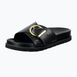 Klapki damskie GANT Mardale. Czarne klapki damskie GANT, bez wzorów, z gumy, eleganckie, bez obcasa. Za 339.99 zł.