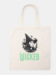 Torebka tote z nadrukiem Wicked - kremowy. Białe torebki do ręki damskie Sinsay, bez wzorów, z nadrukiem, bez dodatków. Za 15.99 zł.
