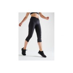 Legginsy 7/8 fitness kardio damskie 500 czarne. Czarne legginsy damskie DOMYOS, l, bez wzorów, z elastanu, na fitness i siłownię. Za 69.99 zł.