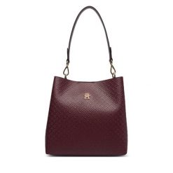 Torebka Tommy Hilfiger. Czerwone torebki do ręki damskie Tommy Hilfiger, bez wzorów, klasyczne, bez dodatków. Za 649.99 zł.
