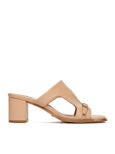 MEXX Klapki EO-WS1161-04 Beżowy. Brązowe klapki damskie Mexx, bez wzorów, ze skóry, bez obcasa. Za 155.99 zł.