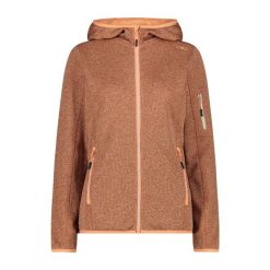 Bluza damska z kapturem CMP Knit-Tech. Brązowe bluzy damskie CMP, xs, bez wzorów, z kapturem. Za 310.25 zł.