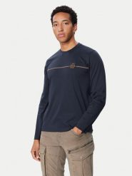 Aeronautica Militare Longsleeve 262TS2588UJ00663 Granatowy Regular Fit. Niebieskie bluzki z długim rękawem męskie Aeronautica Militare, l, bez wzorów, z bawełny, bez kołnierzyka. Za 394.99 zł.