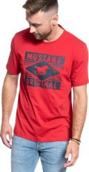 Mustang MUSTANG T SHIRT Alex C Print CHILI PEPPER 1010695 7189 S. Czerwone t-shirty męskie Mustang, m, bez wzorów, bez kołnierzyka. Za 79.99 zł.