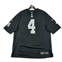 Second life - Męska koszulka NFL Las Vegas Raiders - Stan bardzo dobry. Czarne koszulki sportowe męskie Nike, m, bez wzorów, bez kołnierzyka, bez ramiączek. Za 212.96 zł.