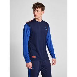 Dżersej z długim rękawem Hummel Pro Grid Game. Niebieskie bluzki z długim rękawem męskie Hummel, m, bez wzorów, z dżerseju, bez kołnierzyka. W wyprzedaży za 165.75 zł.