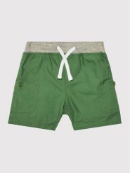 United Colors Of Benetton Szorty materiałowe 4AC7G900I Zielony Regular Fit. Zielone szorty dla chłopców United Colors Of Benetton, bez wzorów, z bawełny. Za 59.99 zł.
