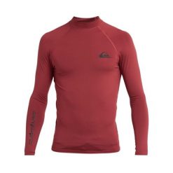 Koszulka surfingowa z długim rękawem UPF 50 dla Mężczyzn EVERYDAY Czerwony. Czerwone bluzki z długim rękawem męskie Quiksilver, m, bez wzorów, z elastanu, bez kołnierzyka. Za 149.99 zł.