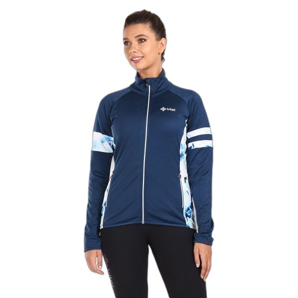 Bluza damska Kilpi Junie. Niebieskie bluzy damskie Kilpi, s, bez wzorów, ze lnu, bez kaptura. Za 215.49 zł.