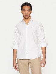 Tommy Hilfiger Koszula MW0MW37597 Biały Slim Fit. Białe koszule męskie Tommy Hilfiger, m, bez wzorów, z bawełny, bez kołnierzyka, bez ramiączek. Za 239.99 zł.