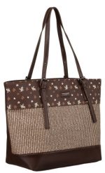 Shopperka brązowa David Jones 6875-4. Brązowe torebki do ręki damskie David Jones, bez wzorów, ze skóry ekologicznej, bez dodatków. Za 157.99 zł.
