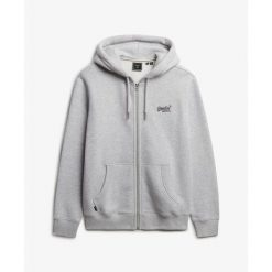 Bluza z kapturem Superdry Vintage Logo. Szare bluzy męskie Superdry., xl, bez wzorów, prążkowane, z kapturem. Za 340.25 zł.