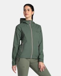 Damska kurtka outdooroowa Kilpi SONNA-W. Zielone kurtki damskie Kilpi, na jesień, bez wzorów, z materiału, z kapturem. Za 318.77 zł.