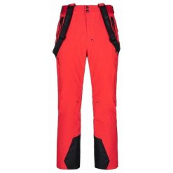 Męskie spodnie narciarskie Kilpi LEGEND-M. Czerwone spodnie snowboardowe męskie Kilpi, l, bez wzorów, z materiału, narciarskie, Dermizax. Za 835.17 zł.