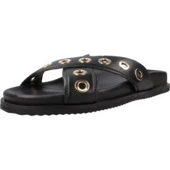 Sandały GIOSEPPO 75095G Czarny. Czarne sandały damskie Gioseppo, bez wzorów, ze skóry, bez obcasa, bez zapięcia. Za 313.99 zł.