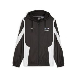 Kurtka z kapturem męska Puma BMW MMS WOVEN czarna 62517401 r M. Czarne kurtki męskie Puma, m, bez wzorów, sportowe, z kapturem. Za 281.36 zł.