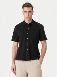 Guess Jeans Koszula M6GP02 KE731 Czarny Regular Fit. Czarne koszule męskie Guess Jeans, m, z aplikacjami, z bawełny, bez kołnierzyka, bez ramiączek. Za 279.99 zł.